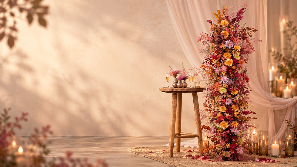 décor floral mariage d'automne