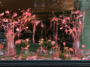 Vitrine Fleuriste Octobre Rose : mettez votre vitrine au rose