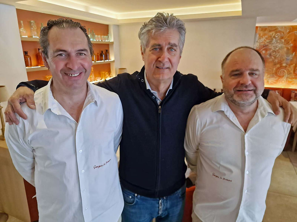 Alain Palamiti entre Laurent Pagnard et Lionel Cornuault