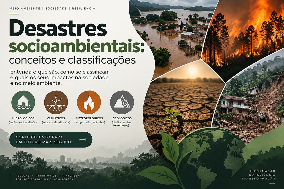 Desastres socioambientais: conceitos e classificações