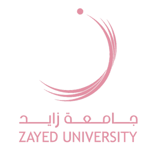 Zayed University logo in red