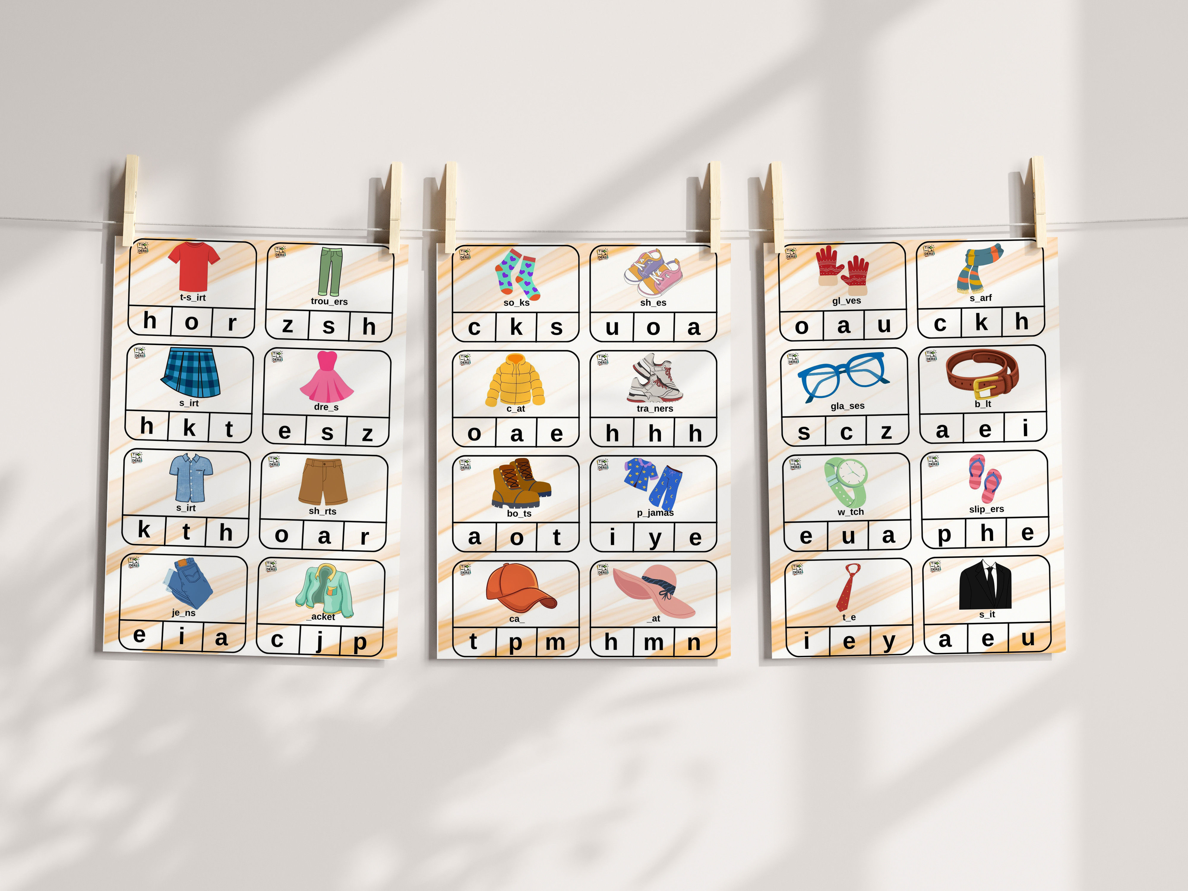 İngilizce Kıyafetler Kelime Oyunu