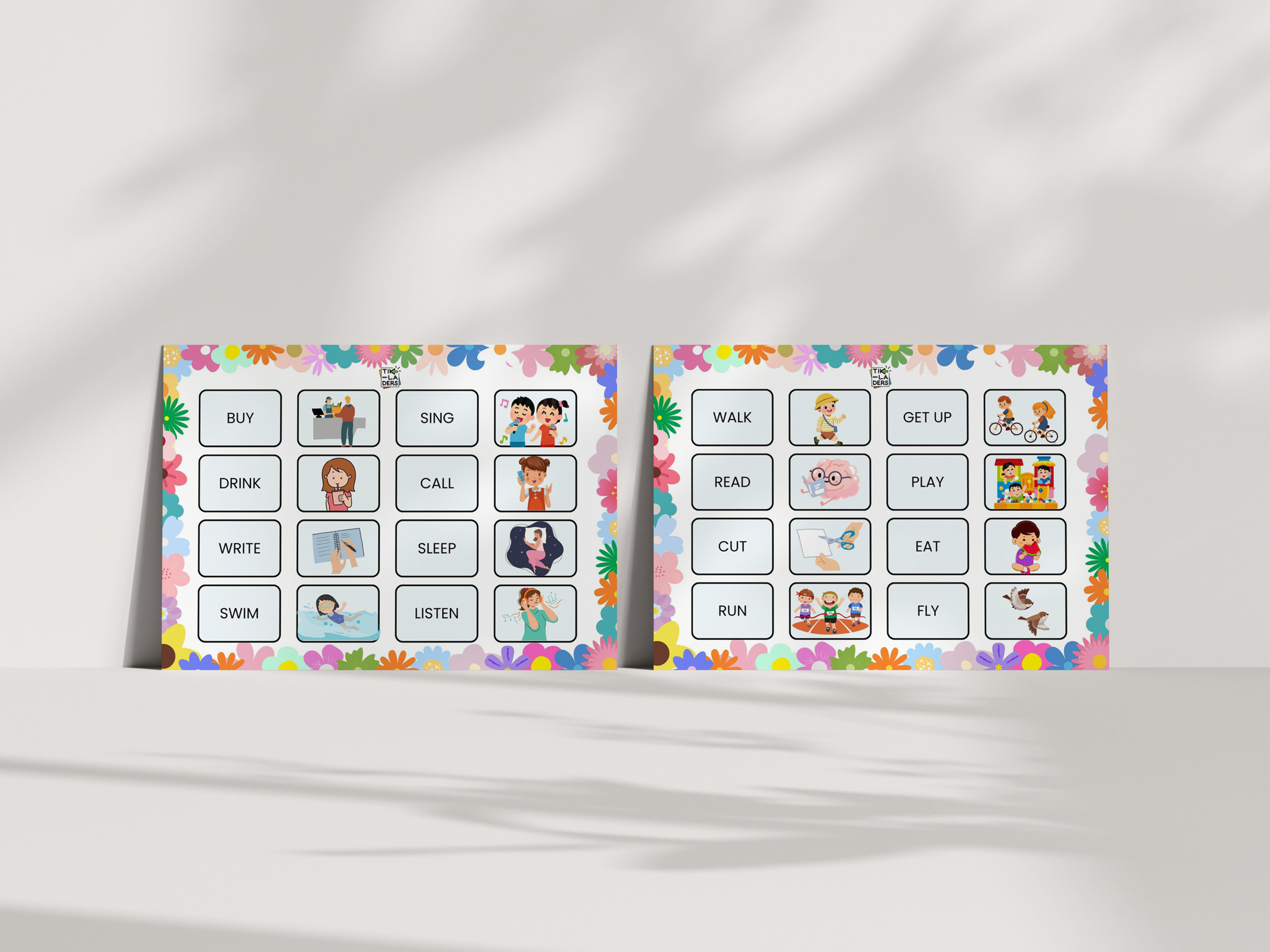 İngilizce Fiilleri Görsellerle Eşleştirme Oyunu