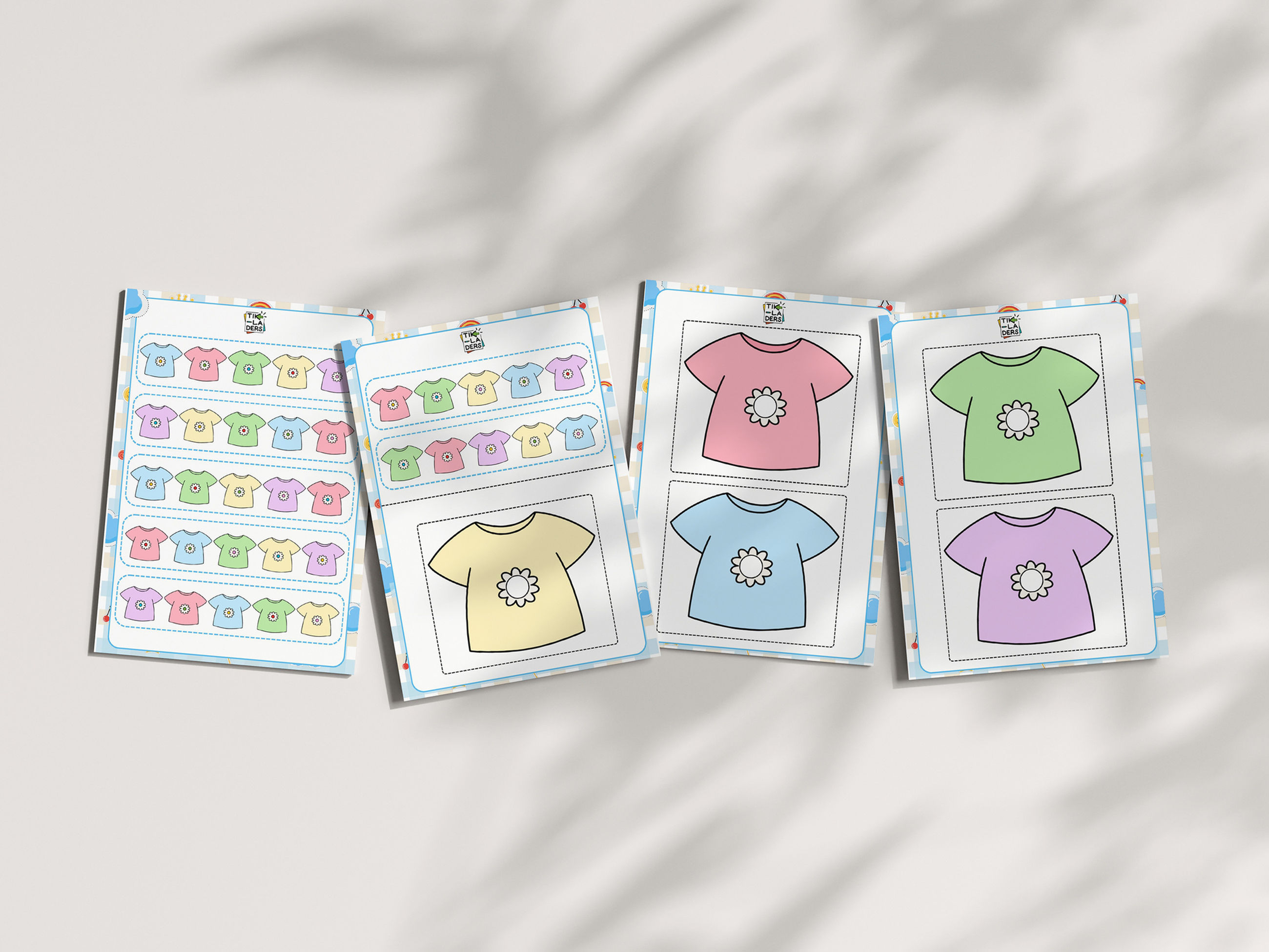 Tshirt Renk Sıralama ve Ponpon Yerleştirme Oyunu