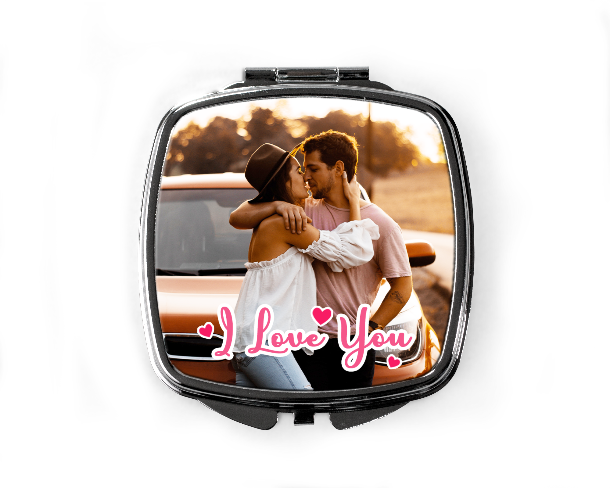 מראת כיס עם תמונה | מתנה לבת זוג | מתנה לחברה | מתנה לאישה