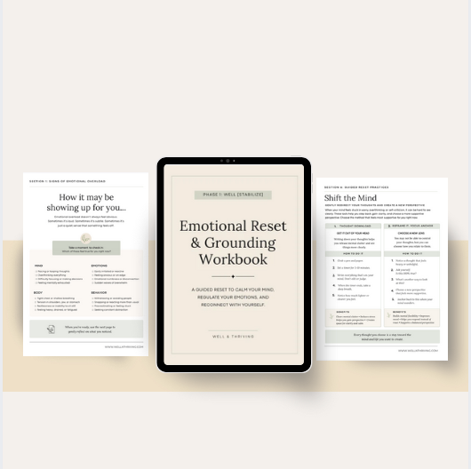 Emotional Healing and Grounding Workbook