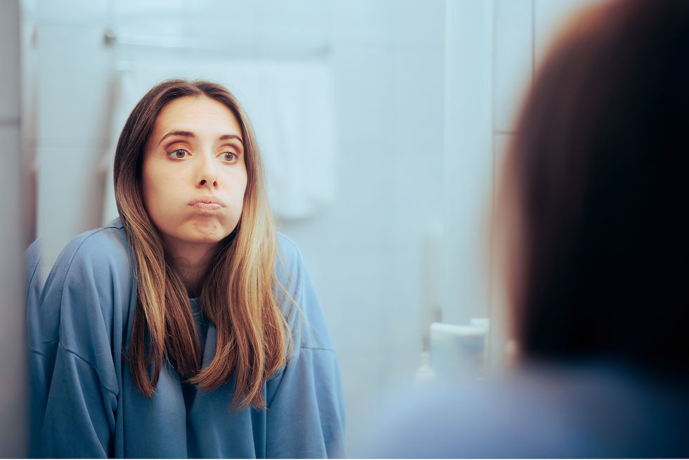 Woman feeling emotionally overwhelmed and nervous system responding to stress