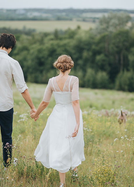 Bride & Groom in the Meadow