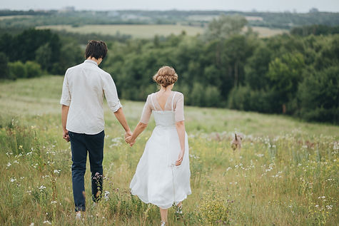 Bride & Groom in the Meadow