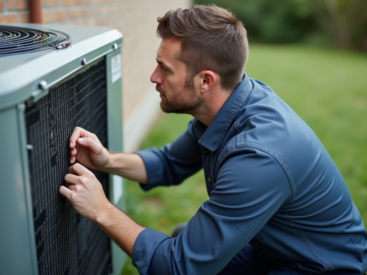 man working on an ac system in jacksonville fl