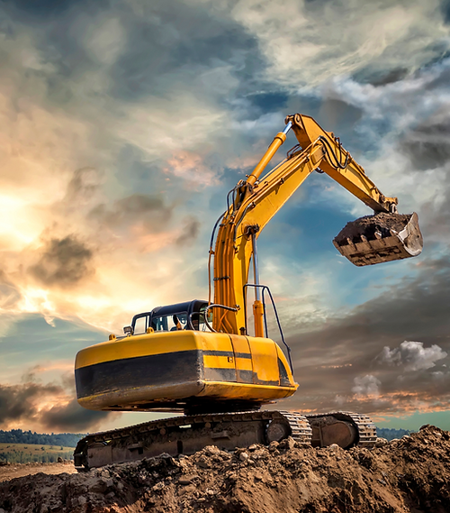 excavator on a job site in omaha, ne