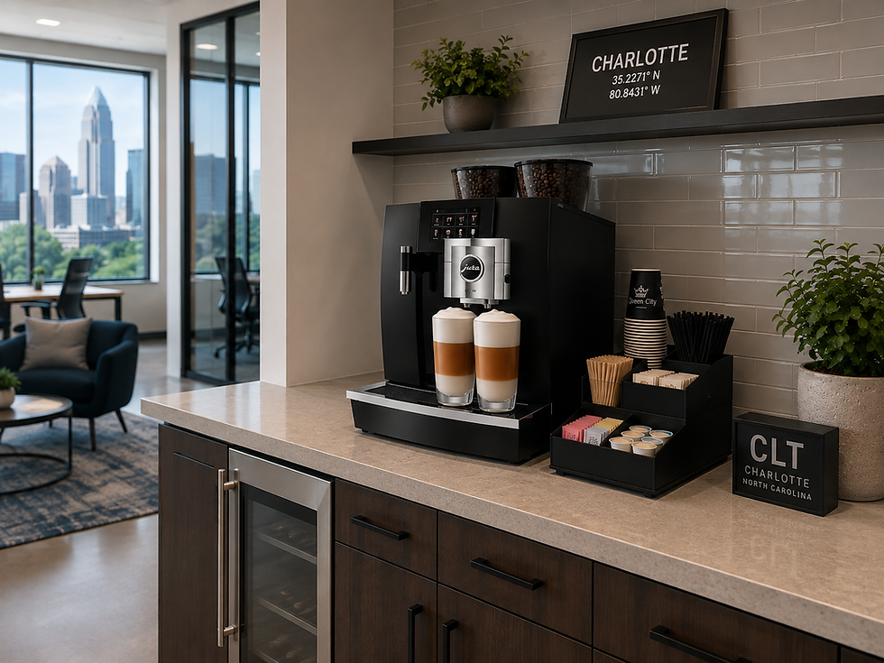 jura coffee machine in an charlotte office