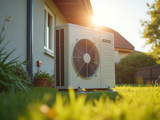 mini-split unit sitting on a platform in the backyard of a jacksonville home