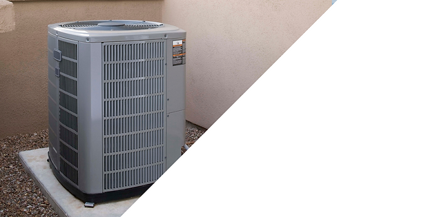 A newly installed air conditioning unit