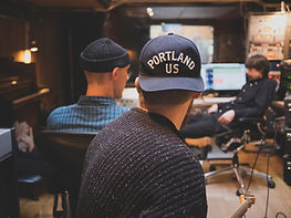 Men Working in Recording Studio