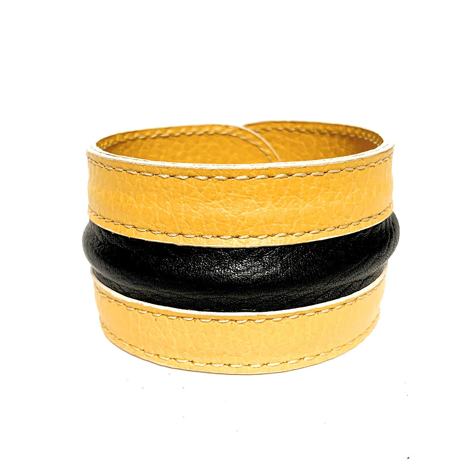 Thumbnail: Virgin Leather Bracelet - Green & Yellow