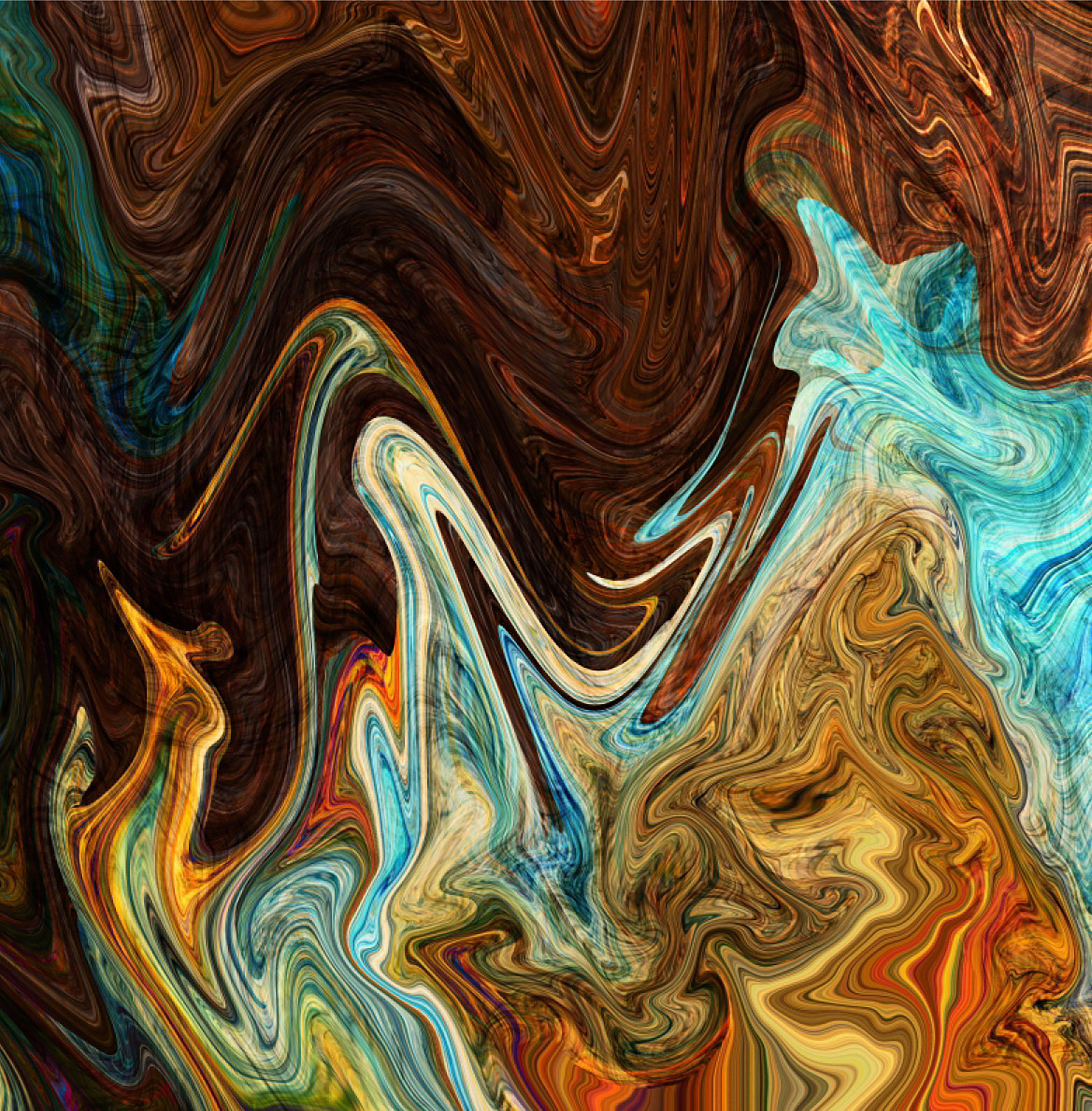 Color Swirl sm Wooden Puzzle