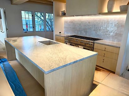 Marble Countertops and Island protected with Satin StoneGuard