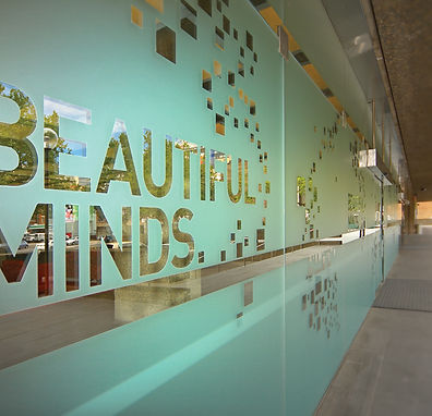 Custom Frosted Slogan Decorative Film installed by Extreme Window Film Solutions™