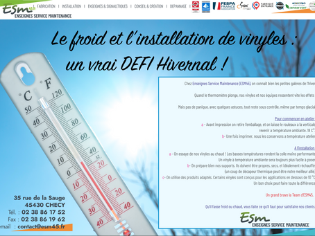 Le froid et l’installation de vinyles : un vrai défi hivernal ! ❄️