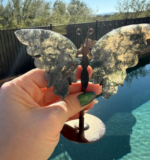 Thumbnail: Moss Agate Butterfly Wings