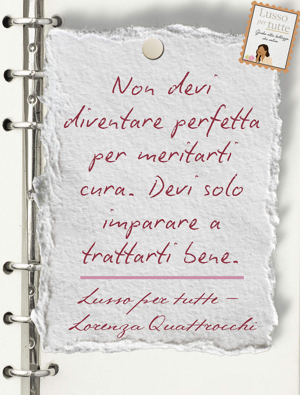 Frase manifesto - Lusso per Tutte Lorenza Quattrocchi