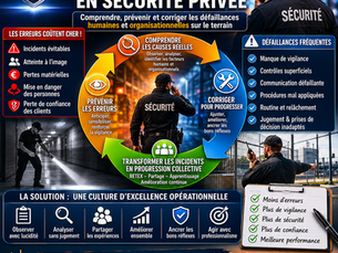 Développer une culture professionnelle permettant : d’identifier les erreurs opérationnelles, d’en comprendre les causes, de limiter leur répétition, d’améliorer les réflexes terrain, de renforcer la vigilance et la qualité des interventions.