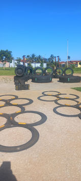 Parquinho para crianças localizado no Parque Ecológico da Praça Dom Pedro I