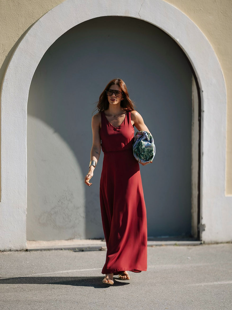 Miniatura: VESTIDO LONGO CEREJA