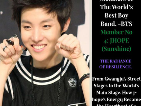 Meet The Members of The World’s Best Boy Band. -BTS Member No 4: JHOPE (Sunshine). From Gwangju’s Street Stages to the World’s Main Stage. How J-hope’s Energy Became the Heartbeat of a Movement.