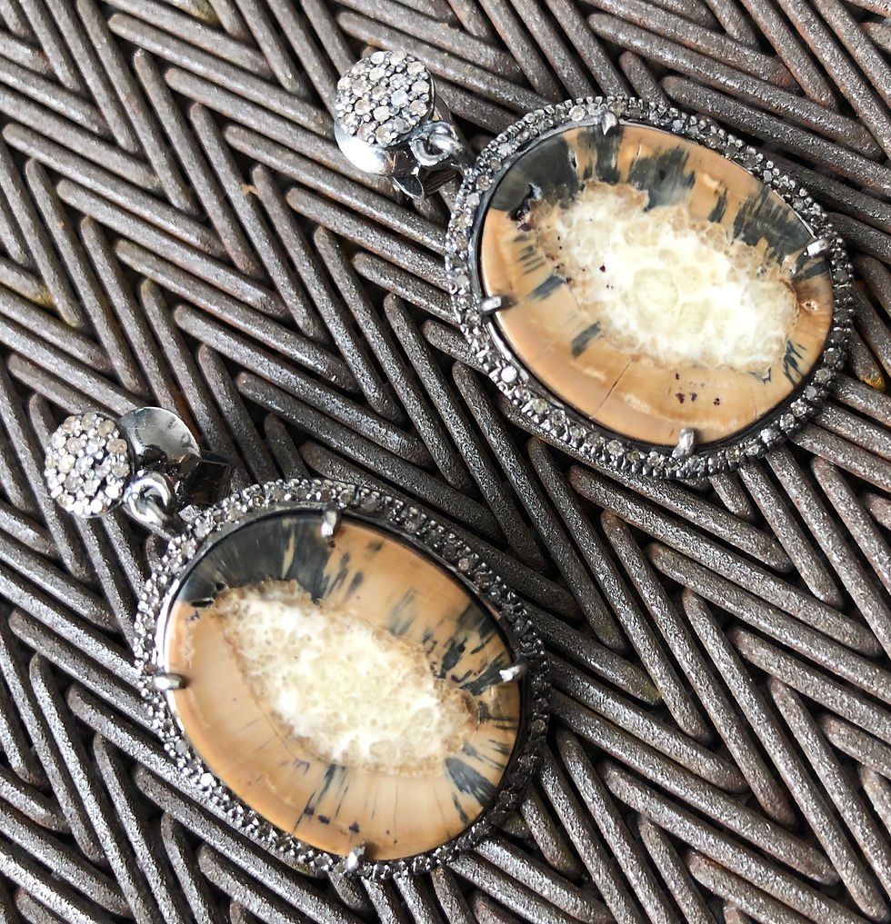 FOZZILIZED WALRUS BONE, DIAMONDS