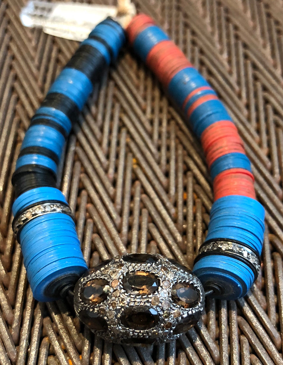 SMOKY TOPAZ, DIAMONDS, VULCANITE