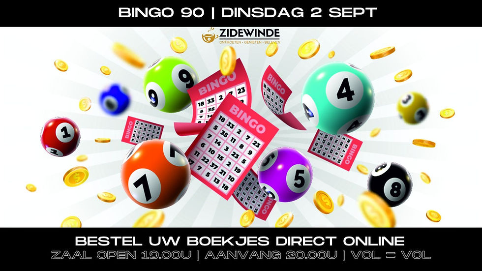 Bingo 90 | Dinsdag 2 September