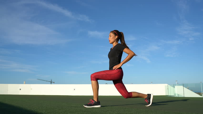 Girl doing lunges