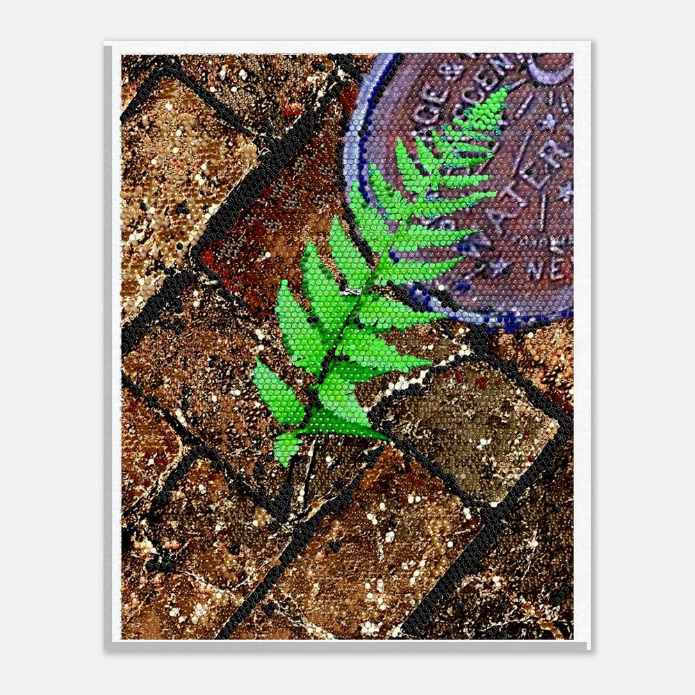 "A beaded fern"- Canvas print