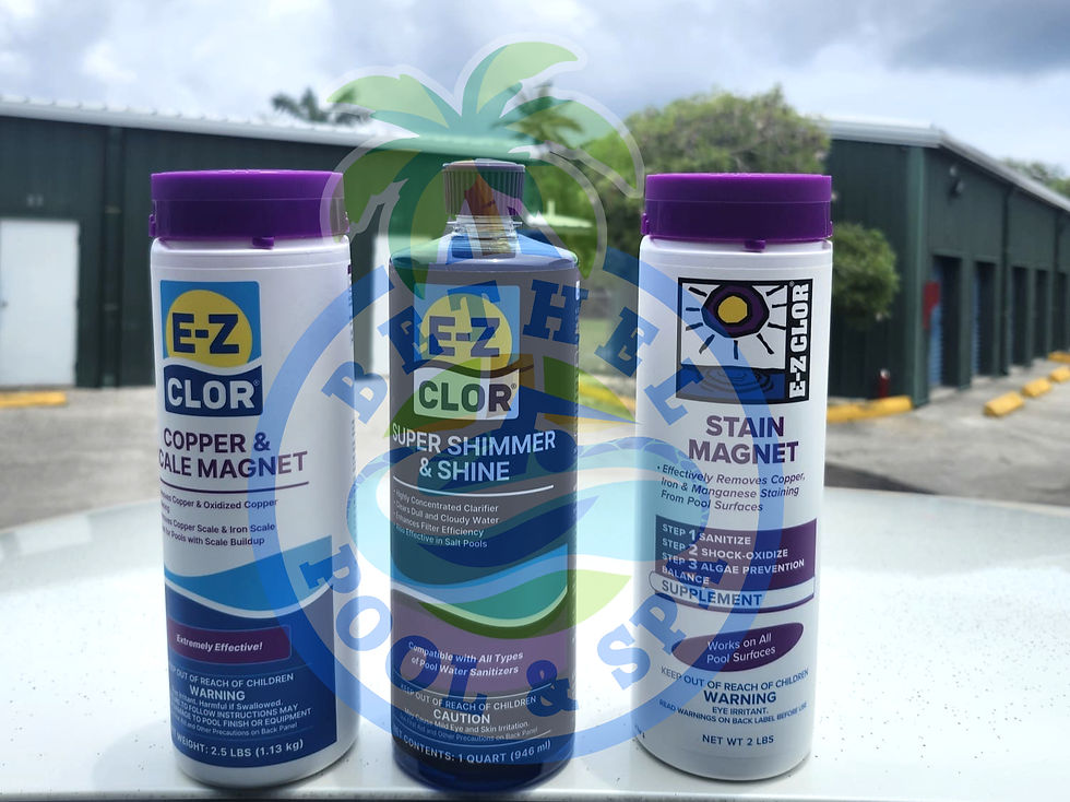 pool stain remover and other supplies