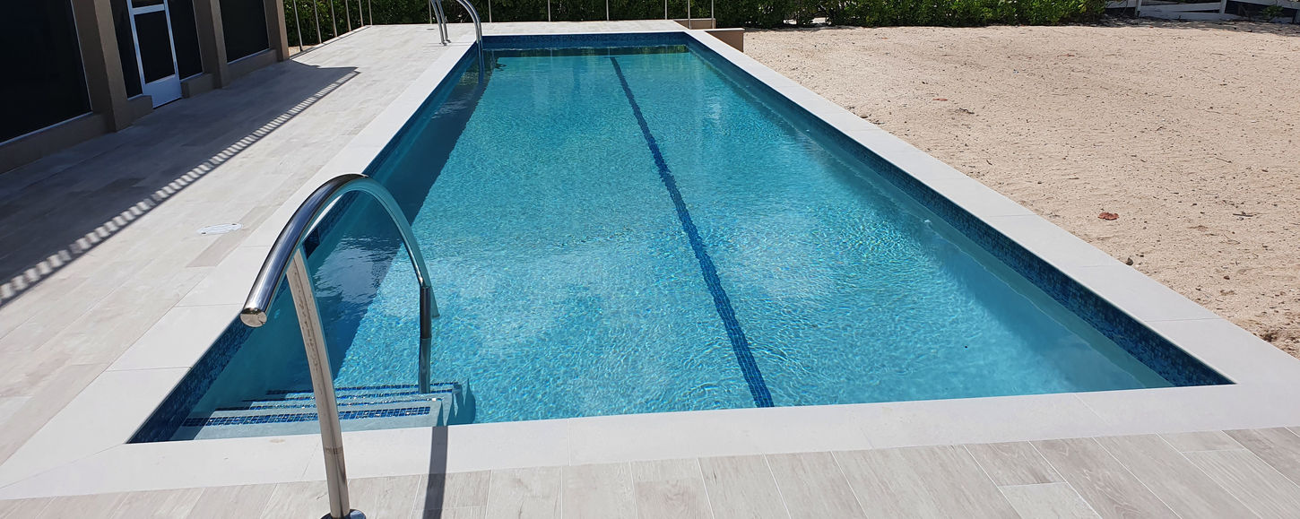 modern pool partially completed