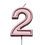 Thumbnail: priabella Metallic Birthday Candle Silver/Rose 2 - Assorted
