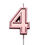 Thumbnail: priabella Metallic Birthday Candle Silver/Rose 4 - Assorted