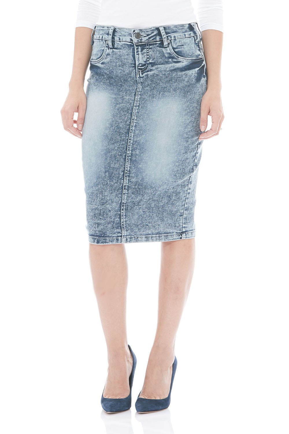 Stone Wash Pencil Denim