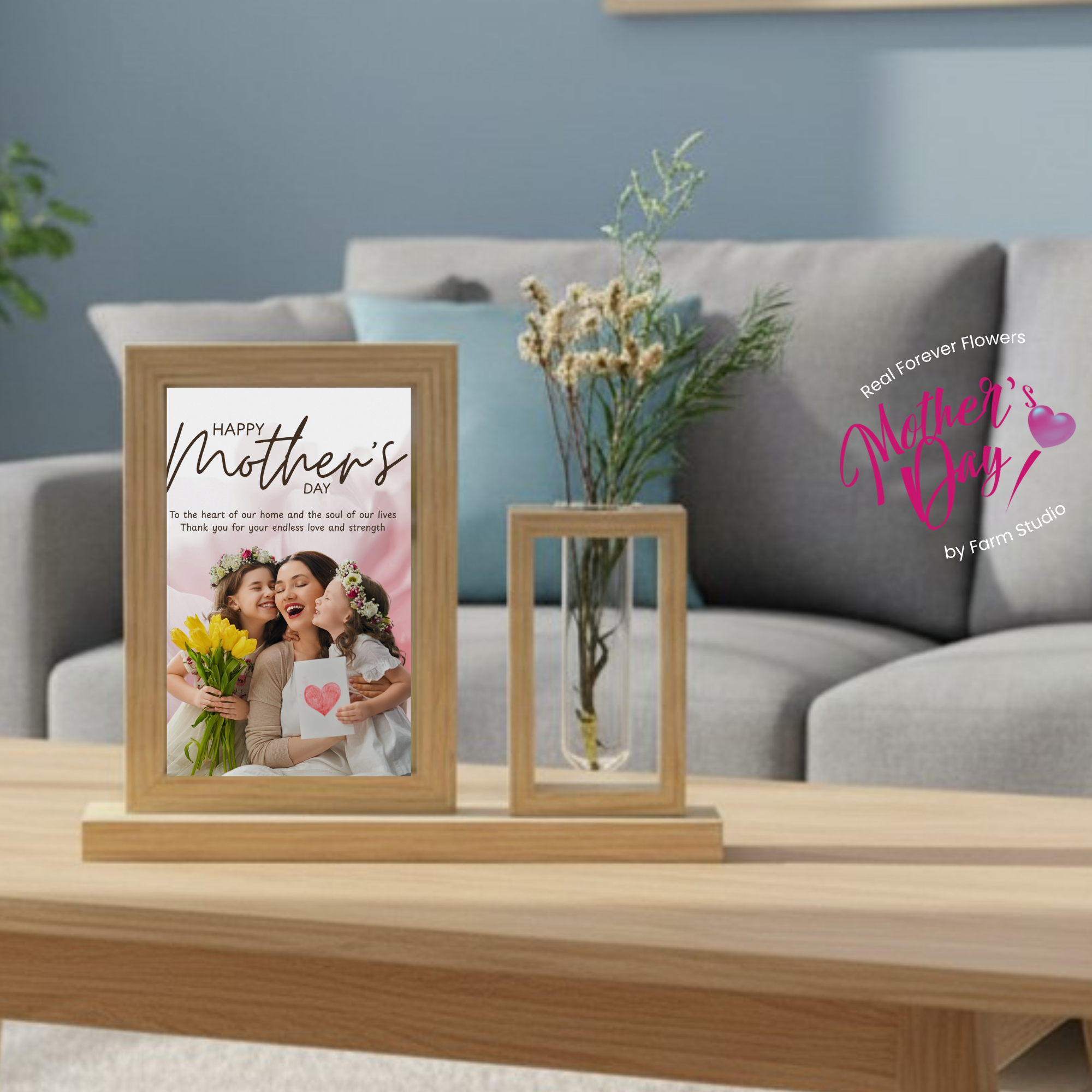 Memory in Bloom Frame for Mother's Day Gift ( Real Flower - Preserved)