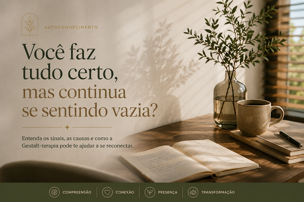 Você faz tudo certo, mas continua se sentindo vazia?