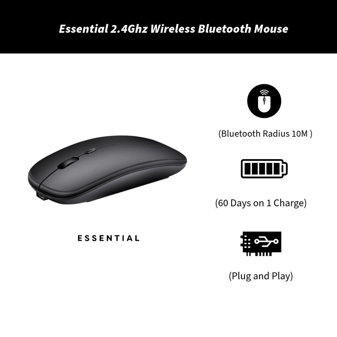 Essential 2.4Ghz Wireless Bluetooth Mouse