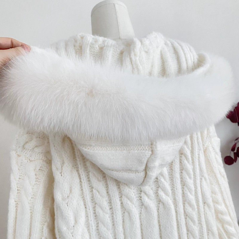 모던 빅 퍼 롱 코트