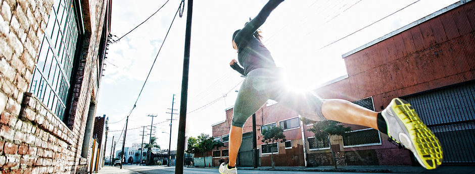running and leaping