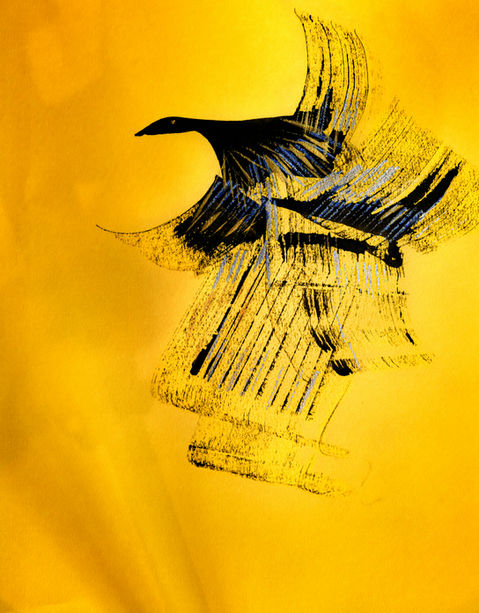 peinture artistique d'un oiseau