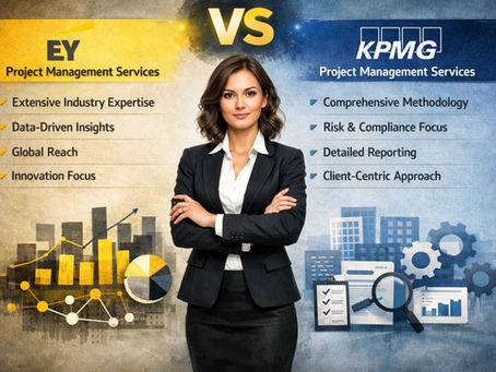 How do EY and KPMG differ in PMO implementation?
