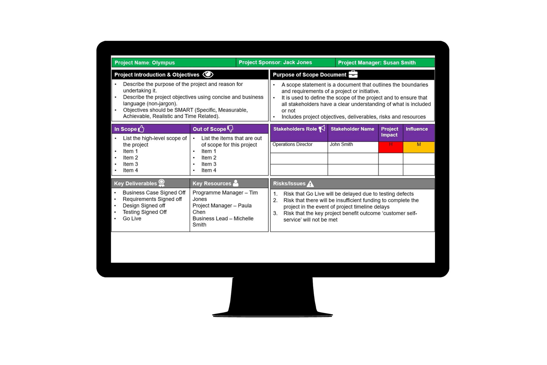 Project Scope Statement Template