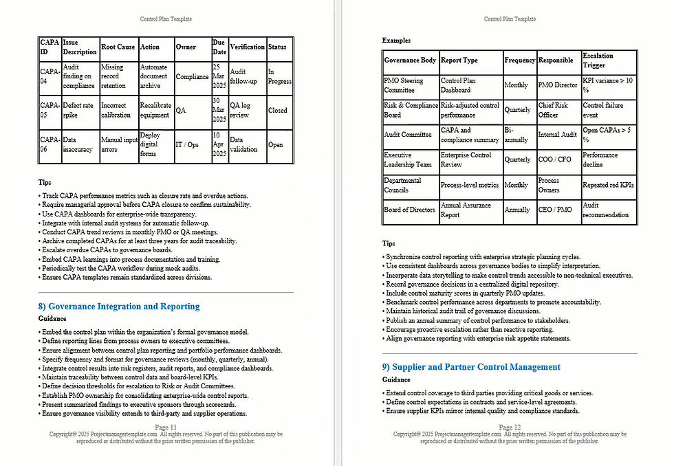 Thumbnail: Control and Compliance Plan Template