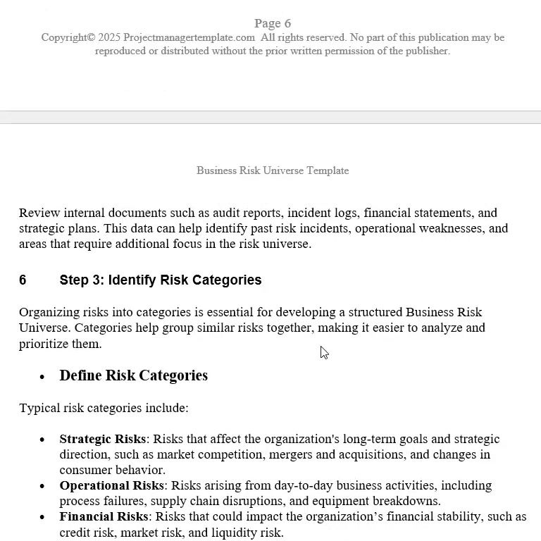 Miniaturbild: Business Risk Universe Template Video